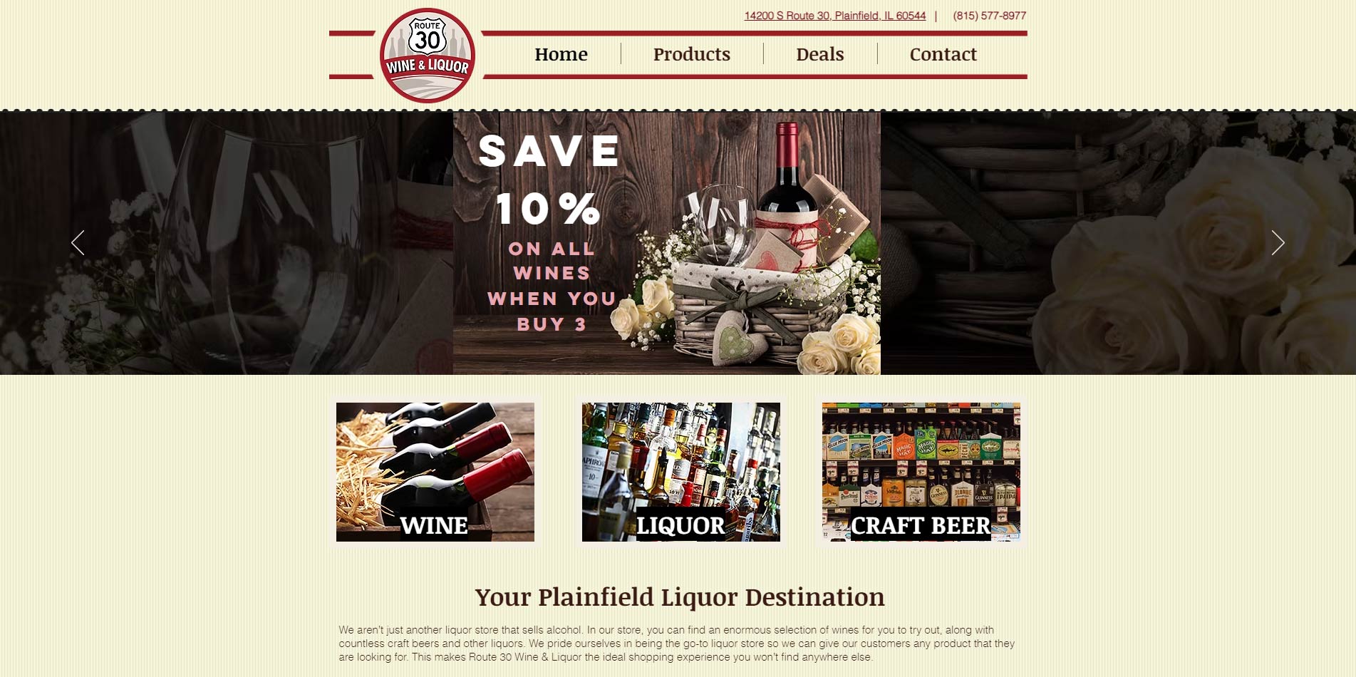 Route 30 Liquor Website